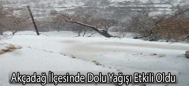 Akçadağ İlçesinde Dolu Yağışı Etkili Oldu