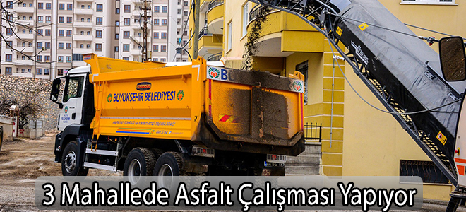 3 Mahallede Asfalt Çalışması Yapıyor