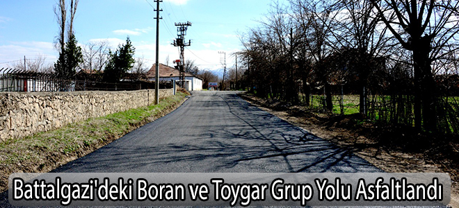 Battalgazi'deki Boran ve Toygar Grup Yolu Asfaltlandı