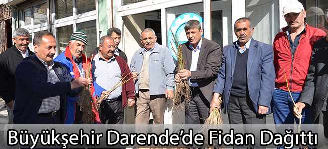 Büyükşehir Darende’de Fidan Dağıttı