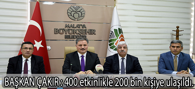 Çakır: “400 etkinlikle 200 bin kişiye ulaşıldı”