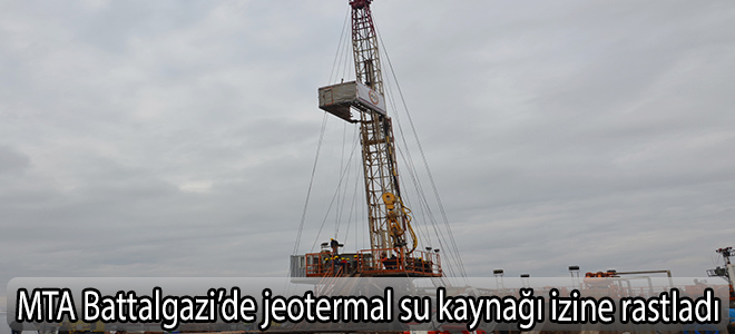 MTA Battalgazi’de jeotermal su kaynağı izine rastladı