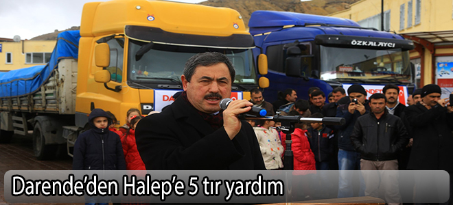 Darende’den Halep’e 5 tır yardım