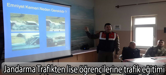 Jandarma Trafikten lise öğrencilerine trafik eğitimi