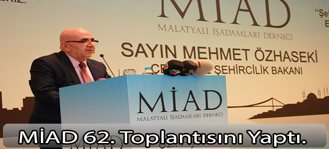 Çevre ve Şehircilik Bakanı Mehmet Özhaseki MİAD Toplantısında konuştu