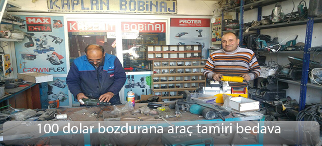 100 dolar bozdurana araç tamiri bedava
