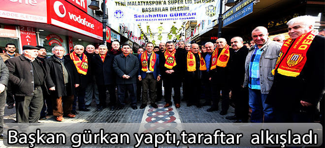 Başkan gürkan yaptı,taraftar alkışladı.