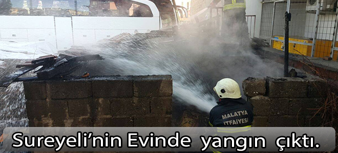 suriyeli'nin evinde  yangın çıktı.
