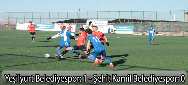 Yeşilyurt Belediyespor: 1 - Şehit Kamil Belediyespor: 0