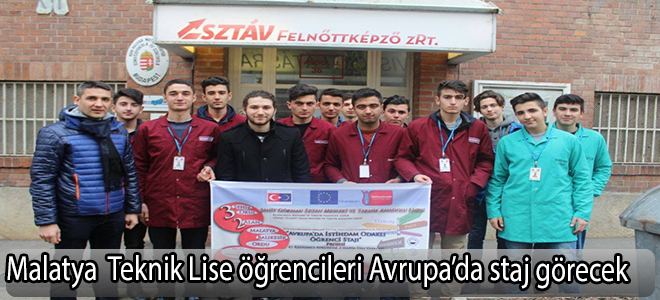 Teknik Lise öğrencileri Avrupa’da staj görecek