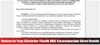 Malatya'da Yargı Sürelerine Yönelik OHAL Kararnamesinin Süresi Uzatıldı