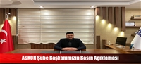 ASKON Şube Başkanımızın Basın Açıklaması