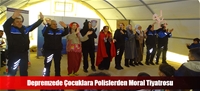 Depremzede Çocuklara Polislerden Moral Tiyatrosu