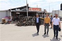 HÜDA PAR İşyerleri Yanan Esnafı Ziyaret Etti