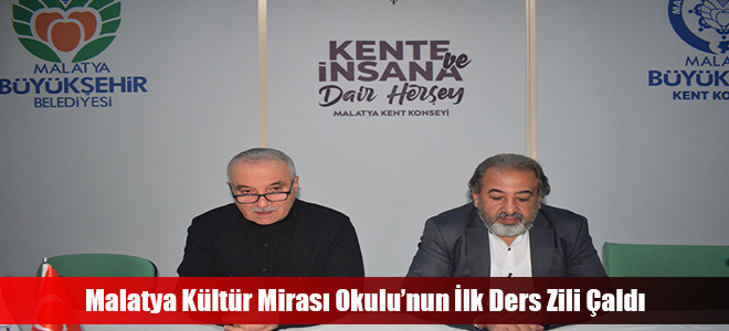 Malatya Kültür Mirası Okulu’nun İlk Ders Zili Çaldı