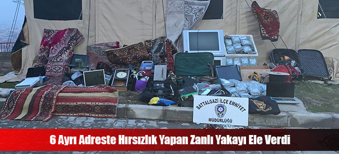 6 Ayrı Adreste Hırsızlık Yapan Zanlı Yakayı Ele Verdi