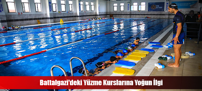 Battalgazi'deki Yüzme Kurslarına Yoğun İlgi